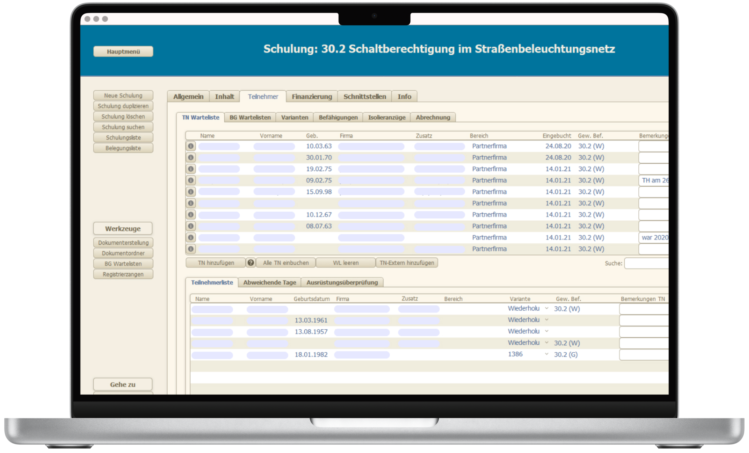 Screenshot von edunamix